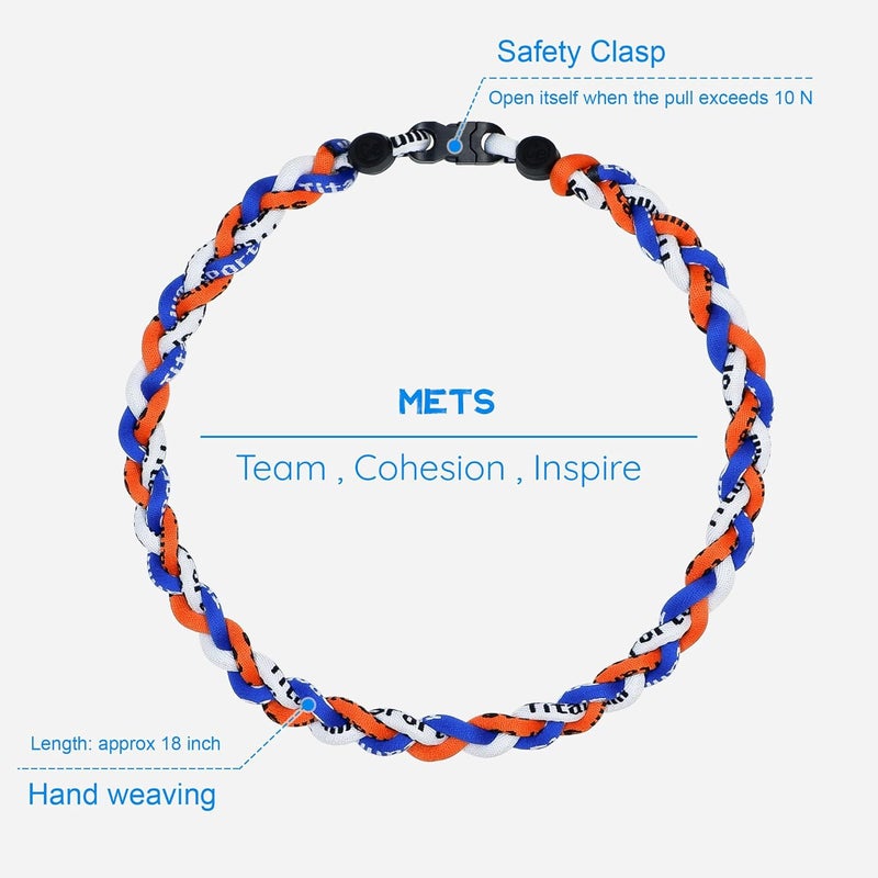 SUPBOMM Baseball Rope Necklaces, League Team Colors Braided Necklace, Baseball Team Gifts - Image 2